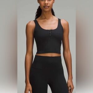 NWT lululemon Align™ Ribbed Henley Tank Top size 4 black